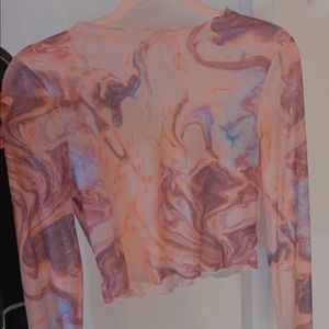 Mesh Crop Long Sleeve